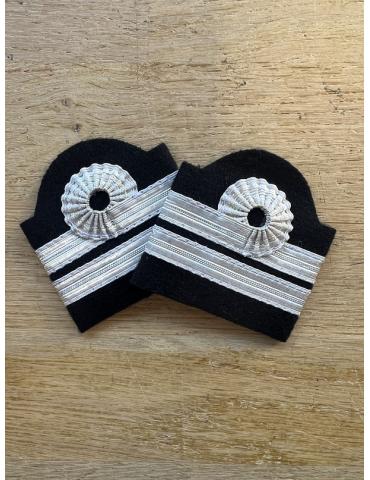 GALONS D'EPAULE 2 BARETTES BOUCLE NELSON DOREE