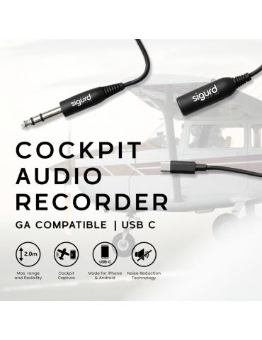 CABLE ENREGISTREUR  AUDIO DE COCKPIT USB-C AVIATION GENERALE