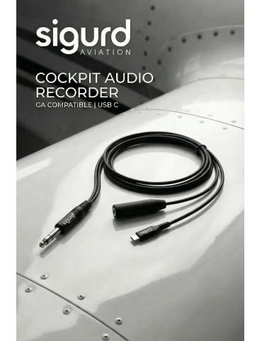 CABLE ENREGISTREUR AUDIO USB-C + ADAPTATEUR LIGHTNING AVIATION GENERALE