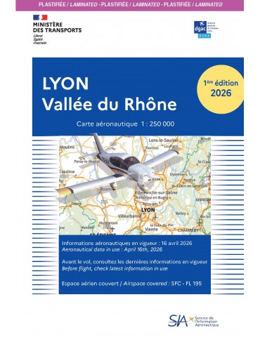 CARTE LYON VALLEE DU RHONE PLASTIFIEE 2026 (edition 1)
