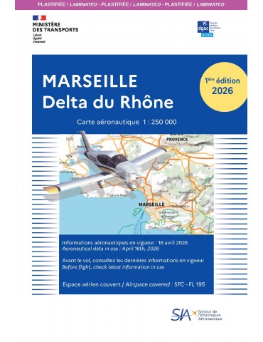 CARTE SIA MARSEILLE DELTA DU RHÔNE PLASTIFIEE 2026 (edition 1)