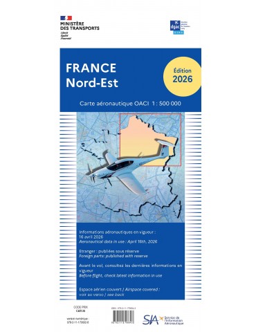 CARTE OACI NORD-EST PAPIER...