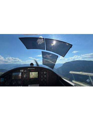 AVIATION SHADE INCURVÉ -PARE SOLEIL ELECTROSTATIQUE AVION-HÉLICOPTÈRE + OUTIL DE NETTOYAGE