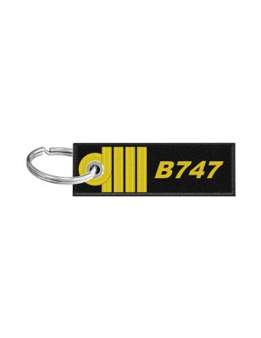 PORTE CLES FLAMME COMMANDANT DE BORD B747