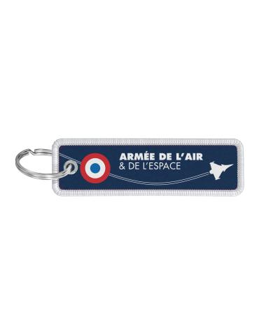 PORTE CLES FLAMMES ARMEE DE L'AIR AAE CHASSEUR ET COCARDE