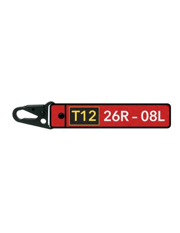 PORTE CLES FLAMME AIRPORT SIGNS TARMAC PISTE T12-T9
