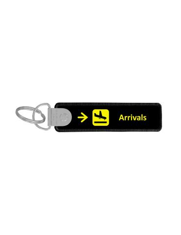 PORTE CLES FLAMME AIRPORT SIGNS ARRIVALS