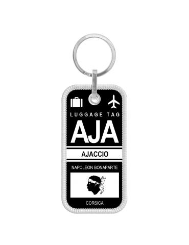 PORTE CLES FLAMME IATA  AJA  AJACCIO
