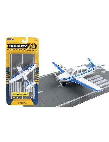 MAQUETTE METAL JOUET BEECHCRAFT BONANZA RUNWAY 24
