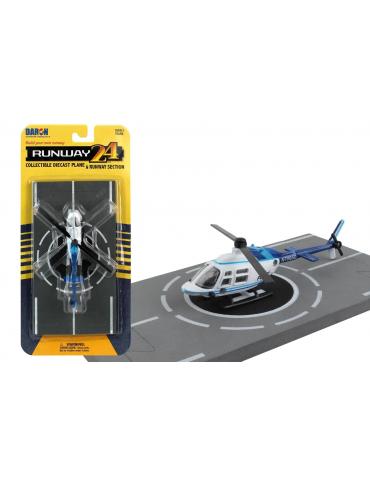 MAQUETTE METAL JOUET BELL 206 JET RANGER RUNWAY 24