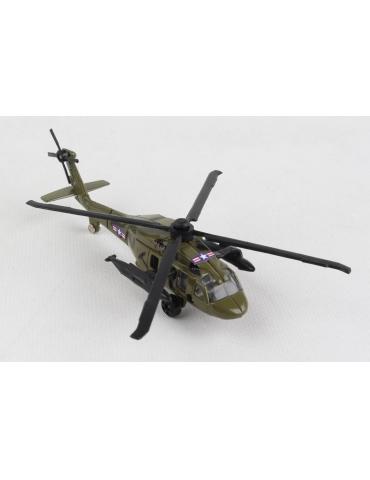 MAQUETTE METAL JOUET HELICOPTERE BLACK HAWK RUNWAY 24