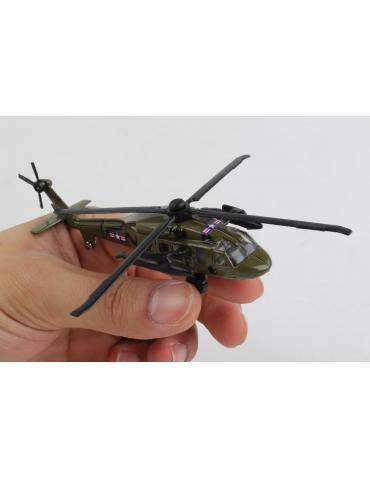 MAQUETTE METAL JOUET HELICOPTERE BLACK HAWK RUNWAY 24