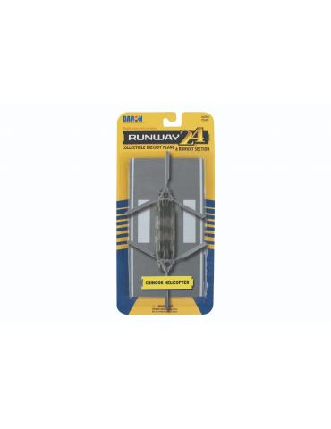 MAQUETTE METAL JOUET HELICOPTERE CH47 CHINOOK RUNWAY 24