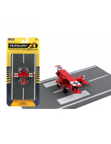 MAQUETTE METAL JOUET SE5 RED BARON RUNWAY 24