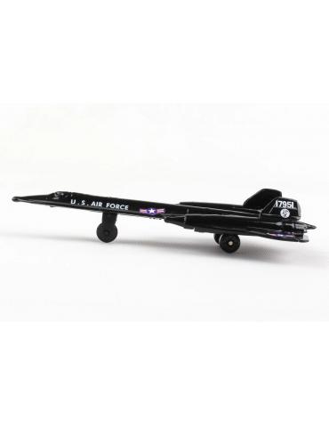 MAQUETTE METAL JOUET SR71 BLACKBIRD RUNWAY 24
