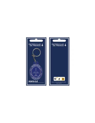 PORTE CLES PATROUILLE DE FRANCE MÉTAL BLASON BLEU MARINE PAF
