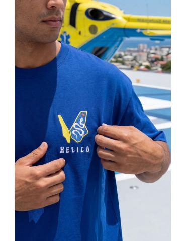 T SHIRT HELISMUR BLEU HELICO WEAR 