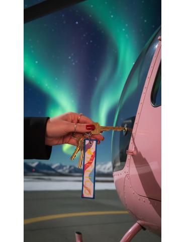 PORTE CLES FLAMME TIME TO FLY HELICO