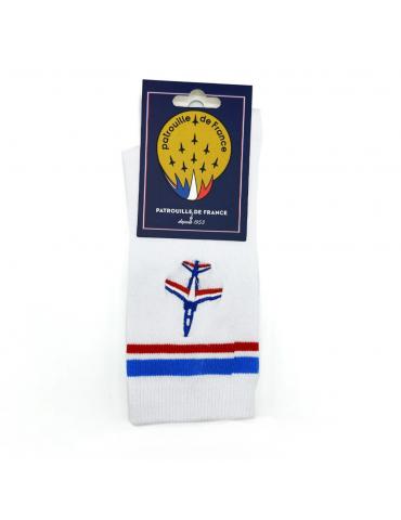 CHAUSSETTES PATROUILLE DE FRANCE ALPHA JET BLANCHES