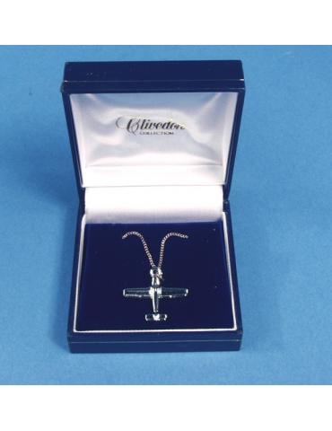 COLLIER + PENDENTIF PA28 CHEROKEE NIKEL