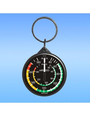 PORTE CLES STYLE ANENOMETRE -AIRSPEED ROND Ø 5CM