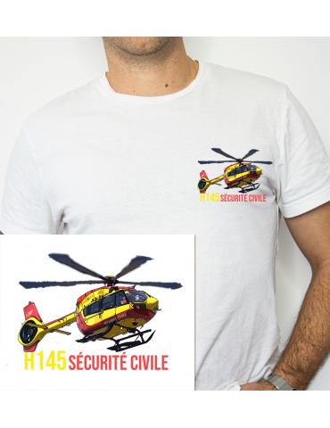 T SHIRT HELICOPTERE H145 SECURITE CIVILE
