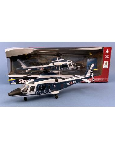 MAQUETTE METAL HELICOPTERE AGUSTA AW109 POLIZIA