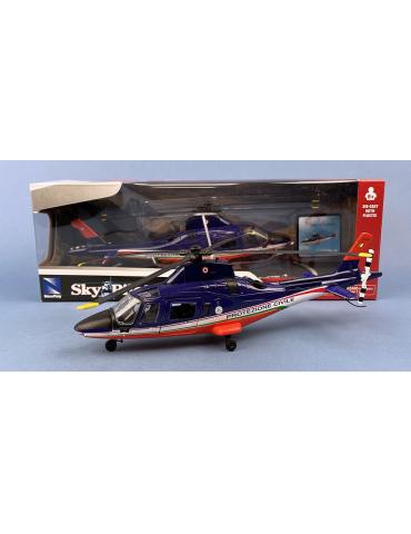 MAQUETTE METAL HELICOPTERE AGUSTA AW109 PROTEZIONE CIVILE 